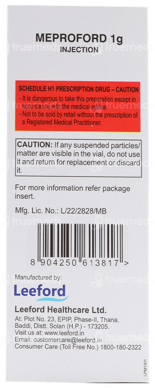 Meproford 1g Injection 1